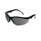 Crews Klondike Plus Safety Glasses, Black Frame, Gray Lens CRWKD312