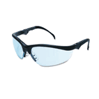 Crews Klondike Plus Safety Glasses, Black Frame, Light Blue Lens CRWKD313