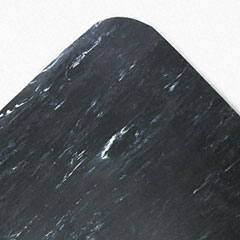 Crown Cushion-Step Mat, Rubber, 36 x 60, Marbleized Black CWNCU3660BK