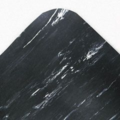 Crown Cushion-Step Mat, Rubber, 36 x 72, Marbleized Black CWNCU3672BK