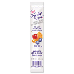 Crystal Light On the Go, Fruit Punch, .16 oz Packets, 30/Box CRY00006