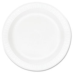 Dart Concorde Foam Plate, 10 1/4" Diameter, White, 125/Pack, 500/Carton DRC10PWC