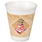 Dart Foam Hot/Cold Cups, 12 oz., White w/Brown & Red, 1000/Carton DRC12X16G