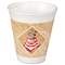 Dart Foam Hot/Cold Cups, 8 oz, White w/Brown & Green, 1000/Carton DRC8X8G