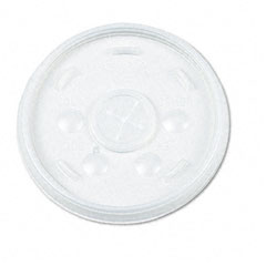 Dart Plastic Lids, for 12-oz. Hot/Cold Foam Cups, Slip-Thru Lid, WE, 1000/Carton DRC12SL