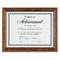 DAX Antique Colored Document Frame w/Certificate, Metal, 8-1/2 x 11, Bronze DAXN1818N3T