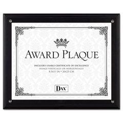 DAX Award Plaque, Wood/Acrylic Frame, fits up to 8-1/2 x 11, Black DAXN15908NT