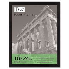 DAX Black Wood Poster Frame w/Plastic Window, Wide Profile, 18 x 24 DAX2863W2X