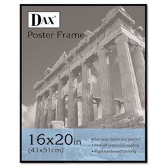 DAX Coloredge Poster Frame w/Plexiglas Window, 16 x 20, Clear Face/Black Border DAXN16016BT