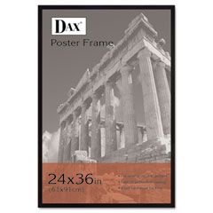 DAX Flat Face Wood Poster Frame w/Plexiglas Window, 24 x 36, Black DAX286036X