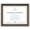 DAX Gold-Trimmed Document Frame w/Certificate, Wood, 8-1/2 x 11, Black DAXN2709N6T