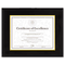 DAX Hardwood Document/Certificate Frame w/Mat, 11 x 14, Black DAX1511TB