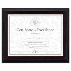 DAX Solid Wood Award/Certificate Frame, 8-1/2 x 11, Black w/Walnut Trim DAXN19881BT