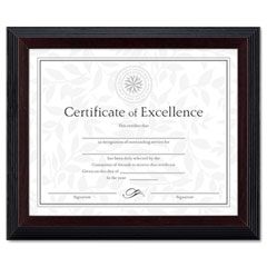 DAX Solid Wood Award/Certificate Frame, 8 x 10, Black w/Walnut Trim DAXN19880BT