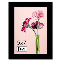 DAX Solid Wood Photo/Picture Frame, Easel Back, 5 x 7, Black DAX1826H3T