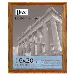 DAX Solid Wood Poster Frame, Traditional w/Plexiglas Window, 16 x 20, Med Oak DAX2856V1X