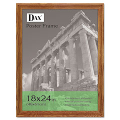 DAX Solid Wood Poster Frame, Traditional w/Plexiglas Window, 18 x 24, Med Oak DAX2856W1X