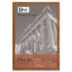 DAX Solid Wood Poster Frame, Traditional w/Plexiglas Window, 24 x 36, Med Oak DAX285636X
