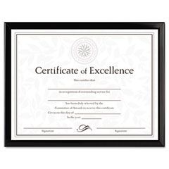 DAX Value U-Channel Document Frame w/Certificates, 8-1/2 x 11, Black DAXN17000N