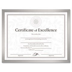 DAX Value U-Channel Document Frame w/Certificates, 8-1/2 x 11, Silver DAXN17002N