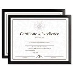 DAX Value U-Channel Document Frames w/Certificates, Set of 2, 8-1/2 x 11, Black DAXN17000NTP