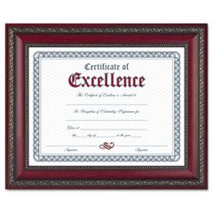 DAX World Class Document Frame w/Certificate, Rosewood, 8 1/2 x 11" DAXN3245N3T