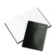 Day-Timer Bonded Leather Journal, Black, 160 Gold-Edged Pages, 5 1/2 x 7 3/4 DTM12001A