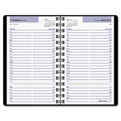 DayMinder Premiere Recycled Daily Appointment Book, Black, 4 7/8" x 8", 2012 AAGG10000