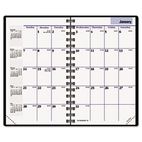 DayMinder Premiere Recycled Monthly Planner,Black, 3 3/4" x 6", 2012 AAGG45000