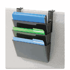 deflect-o 3 Pocket File Partition Set with Brackets, Letter, Smoke DEF73502RT