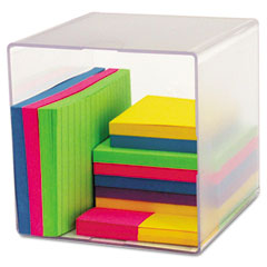 deflect-o Desk Cube, Clear Plastic, 6 x 6 x 6 DEF350401