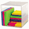 deflect-o Desk Cube, Clear Plastic, 6 x 6 x 6 DEF350401