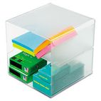 deflect-o Desk Cube, Divided, Clear, 6 x 6 x 6 DEF350701