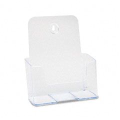 deflect-o DocuHolder for Countertop or Wall Mount Use, 6-1/2w x 3-3/4d x 7-3/4h, Clear DEF74901