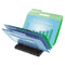 deflect-o Document Browser, Five Sections, Plastic, 8 1/8w x 11 5/8d x 6 3/8h, Black DEF39090104B