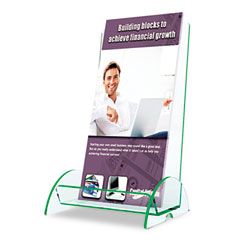 deflect-o Euro-Style DocuHolder, 4-1/2w x 3-3/4d x 8h, Clear DEF775383