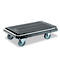 deflect-o Heavy-Duty Platform Cart, 500lb Capacity, 20-9/10w x 32-5/8d x 9h, Black DEFCRT550004