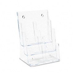 deflect-o Multi Compartment DocuHolder, 6 Compartments, 9w x 7-1/2d x 13-3/4h, Clear DEF77401