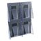 deflect-o Multi-Pocket Wall-Mount Literature Systems, 18-1/4w x 2-7/8d x 23-1/2h,Clear/BK DEF56001