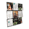 deflect-o Multi-Pocket Wall-Mount Literature Systems, 27-3/8w x 2-7/8d x 35-1/4h, Clear/BK DEF56801