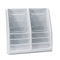 deflect-o Multi-Tiered Desktop/Wall-Mount Literature Holders, 20-1/4w x 5d x 19-3/4h, Gray DEF52209