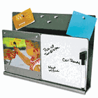 deflect-o MyStyle Stainless Steel DocuPocket with White Board, Letter, Silver/White DEF510010