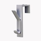 deflect-o Partition Double Garment Hooks, 1 1/2 x 6 1/2, Gray, 2/Pack DEF3680909