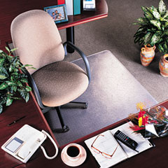 deflect-o RollaMat Studded Beveled Mat for Med Pile Carpet, 48w x 60h, Clear DEFCM15433F