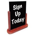 deflect-o Securit Table Boards, 7 7/8 x 2 3/8 x 9, Mahogany Frame, 1/ea DEFELEMME