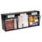 deflect-o Tilt Bin Plastic Storage System, 3 Bins, 23 5/8 x 7 3/4 x 9 1/2, Black DEF20304OP