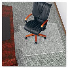 deflect-o UltraMat Vinyl Chair Mat for Plush Pile, Beveled, 45 x 53, Clear DEFCM16233