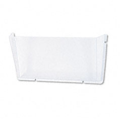 deflect-o Unbreakable Docupocket Single Pocket Wall File, Letter, Clear DEF63201