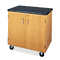Diversified Woodcrafts Mobile Storage Cabinet, 36w x 24d x 36h, Black/Oak DVW4401K