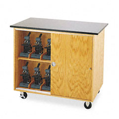 Diversified Woodcrafts Mobile Storage Cabinet, 36w x 24d x 36h, Black/Oak DVW4402K